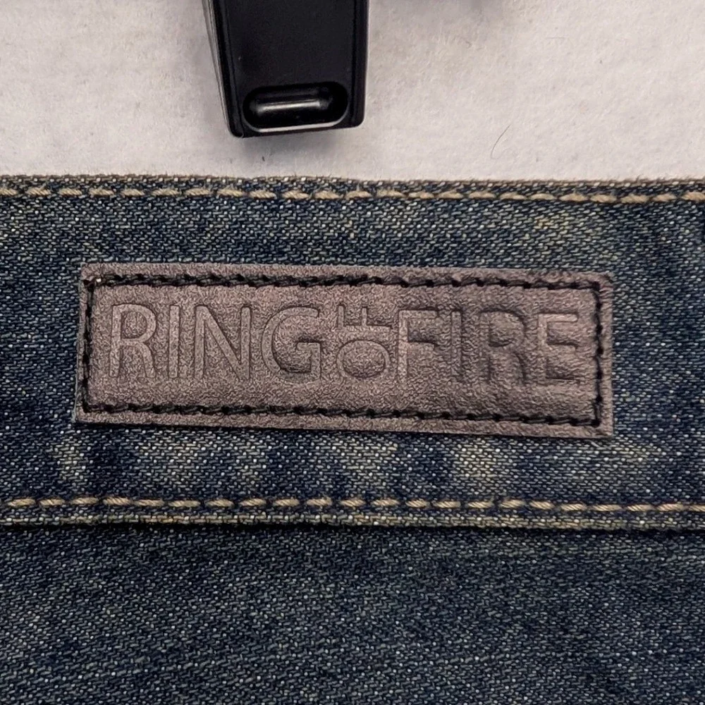 New Ring of Fire Boot Cut Jeans Men 34x34 Blue Del Rey‎ Ave Dark Wash Denim